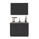 Ver imagem 1 de Cozinha Compacta Bariloche 6 Portas 2 Gavetas 100% MDF Chumbo - Indékes
