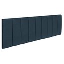 Ver imagem 2 de Cabeceira Painel Casal Queen 1,60m Londres Suede Azul Marinho Dal Poz Estofados