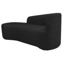 Ver imagem 4 de Recamier Curvo Orgânico 140cm 2 Lugares Lado Esquerdo para Sala de Estar Bouclé Paris Preto
