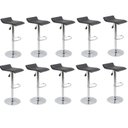 Ver imagem 1 de Kit com 10 Banquetas Alta Giratória com Altura Regulável Recouro Belo Horizonte Preto