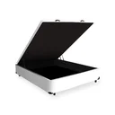 Ver imagem 2 de Cama Box Baú Viúvão Blindado Sintético Branco Com 128Cm de Largura