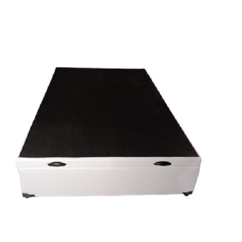 Cama Box Baú Viúvão Blindado Sintético Branco Com 128Cm de Largura