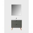 Ver imagem 6 de Gabinete para Banheiro com Cuba e Espelho 80cm Retro Mdf Verde Milano - On Móveis