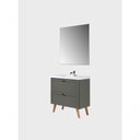 Ver imagem 7 de Gabinete para Banheiro com Cuba e Espelho 80cm Retro Mdf Verde Milano - On Móveis
