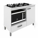 Ver imagem 1 de Balcão para Cooktop e Nicho para Forno Roma 1 Porta 1 Gaveta Móveis Sul