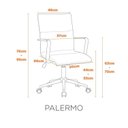 Ver imagem 5 de Kit 6 Cadeiras Escritório Diretor Giratória em Couro com Relax Palermo Marrom/Caramelo