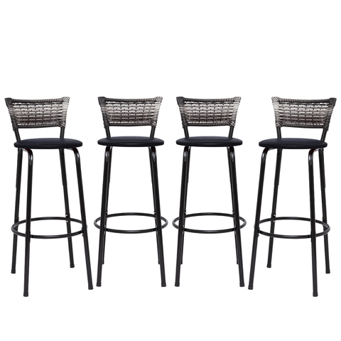 Kit 4 Banquetas Alta para Cozinha Junco Degradê Bancada Bistrô Balcão Ilhas Área Gourmet Piscina