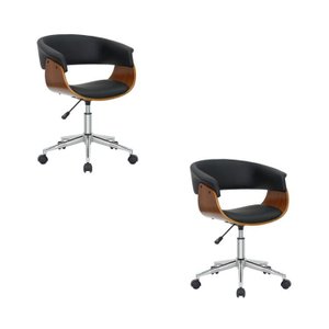 Kit 2 Cadeiras Escritório Diretor Giratória Regulável