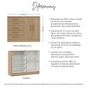 Ver imagem 4 de Cômoda 5 Gavetas 2 Portas 120cm Soft Soluzione Móveis