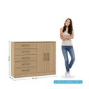 Ver imagem 2 de Cômoda 5 Gavetas 2 Portas 120cm Soft Soluzione Móveis