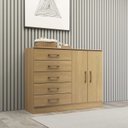 Ver imagem 1 de Cômoda 5 Gavetas 2 Portas 120cm Soft Soluzione Móveis