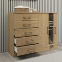 Ver imagem 3 de Cômoda 5 Gavetas 2 Portas 120cm Soft Soluzione Móveis
