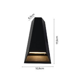 Arandela LED Drie 6W 3000k IP65 Nordecor/MBLed Preto - 2