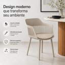 Ver imagem 5 de Cadeira de Jantar Marcela com Braços Estrutura em Plástico Estofado em Tecido Nude Baba Shop