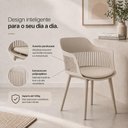 Ver imagem 6 de Cadeira de Jantar Marcela com Braços Estrutura em Plástico Estofado em Tecido Nude Baba Shop