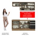 Ver imagem 6 de Armário de Cozinha Compacta 180cm Rustic Preto Glamy Madesa 08