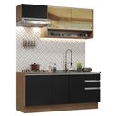 Ver imagem 3 de Armário de Cozinha Compacta 180cm Rustic Preto Glamy Madesa 08