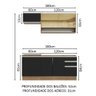 Armário de Cozinha Compacta 180cm Rustic Preto Glamy Madesa 08 - 4