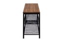 Ver imagem 3 de Banco Sapateira Grande 1m Hall de Entrada Design Industrial Preto/Marrom