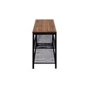 Ver imagem 3 de Banco Sapateira Grande 1m Hall de Entrada Design Industrial Preto/Marrom