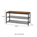 Ver imagem 4 de Banco Sapateira Grande 1m Hall de Entrada Design Industrial Preto/Marrom