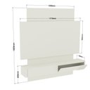 Ver imagem 5 de Painel para TV até 60 Polegadas 171CMX180CM 2 Portas Kobe Yescasa Bege