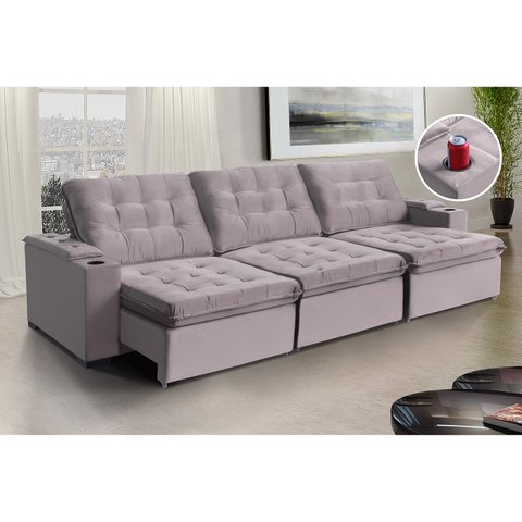 Sofá Londres 6 Lugares 3,20cm- de Casa Décor Estofados