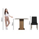 Ver imagem 6 de Conjunto Sala de Jantar Mesa Tampo de Madeira 4 Cadeiras Karina Madesa