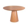 Mesa de Jantar Cone Redonda 107 Cm - Lâmina de Madeira Cinamomo - 1