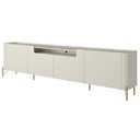 Ver imagem 3 de Rack para Sala de Estar Tv 75 Pol 4 Portas Pés Industrial Dourado Alef I03 Luna - Lyam Decor