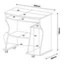 Ver imagem 6 de Conjunto 2 Peças com Escrivaninha para Computador e Estante para Livros 10 Nichos Branco