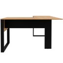 Ver mais imagens de Mesa de Canto para Escritório em L Mdp Amêndoa/preto