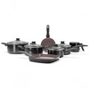 Ver imagem 1 de Jogo de Panelas Antiaderentes 7 Peças Ceramic Life Easy Preta Preto