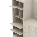 Ver imagem 2 de Guarda-roupa com Cômoda Embutida 2 Portas 4 Gavetas Cristal - Fendi - Vila Rica