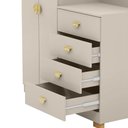 Ver imagem 3 de Guarda-roupa com Cômoda Embutida 2 Portas 4 Gavetas Cristal - Fendi - Vila Rica