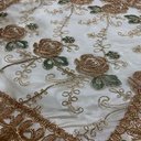 Ver imagem 3 de Capa de Almofada Decorativo Marrom Claro com Detalhes Dourado para Sofá