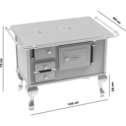 Fogão Lenha Direito 73cmx105cmx69 Cm - 4