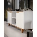 Ver imagem 6 de Rack Bancada Flow Branco/freijó - Ej Móveis