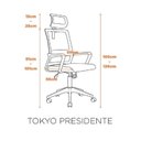 Ver imagem 2 de Kit 10 Cadeiras Presidente Giratória Tela Mesh com Relax Tokyo Preto