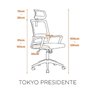 Kit 10 Cadeiras Presidente Giratória Tela Mesh com Relax Tokyo - 2