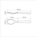Ver imagem 4 de Kit - 12 Colheres de Sobremesa Leme com Lâmina em Aço Inox Cabo Preto Cspbag - Tramontina