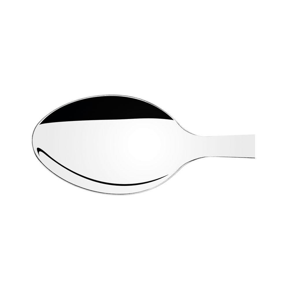 Kit - 12 Colheres de Sobremesa Leme com Lâmina em Aço Inox Cabo Preto Cspbag - Tramontina - 6