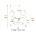 Ver imagem 5 de Kit 8 Cadeiras Escritório Diretor Giratória Aço Cromado Sidney