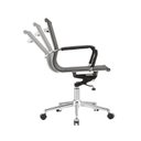 Ver imagem 7 de Kit 8 Cadeiras Escritório Diretor Giratória Aço Cromado Sidney