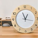 Ver imagem 3 de Relógio de Parede Minimalista Branco com Números 28cm - Uso Madeira