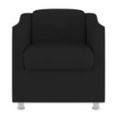 Ver imagem 2 de Kit 4 Poltronas Decorativa Bia Matérial Sintético Preto - Twdecora