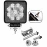Par 2 Farol Auxiliar Quadrado 27w 24v Jeep Carro 9 Leds - 3
