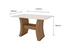 Ver imagem 3 de Conjunto Mesa Sala Jantar 6 Cadeiras 1,35m Eslovenia Amêndoa