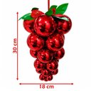 Ver imagem 4 de Enfeite de Árvore de Natal Cacho de Uva Bolas Vermelho Plástico Decoração 18cm 30cm