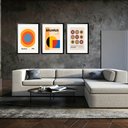 Ver imagem 1 de Kit 3 Quadros Grandes Bauhaus Ausstellung 1923 Collection 60x48cm:moldura Preta